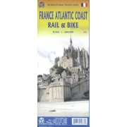 Franska Atlantkusten Järnväg och Cykelkarta ITM